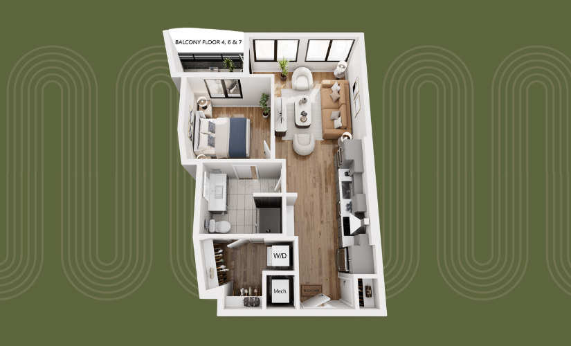 A6 floorplan at Fitzroy